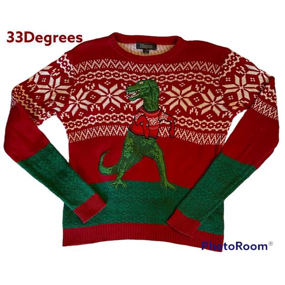 33Degrees Other - 33Degrees SZ M Men’s T-Rex Funny Ugly Christmas Sweater